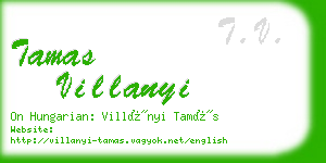 tamas villanyi business card